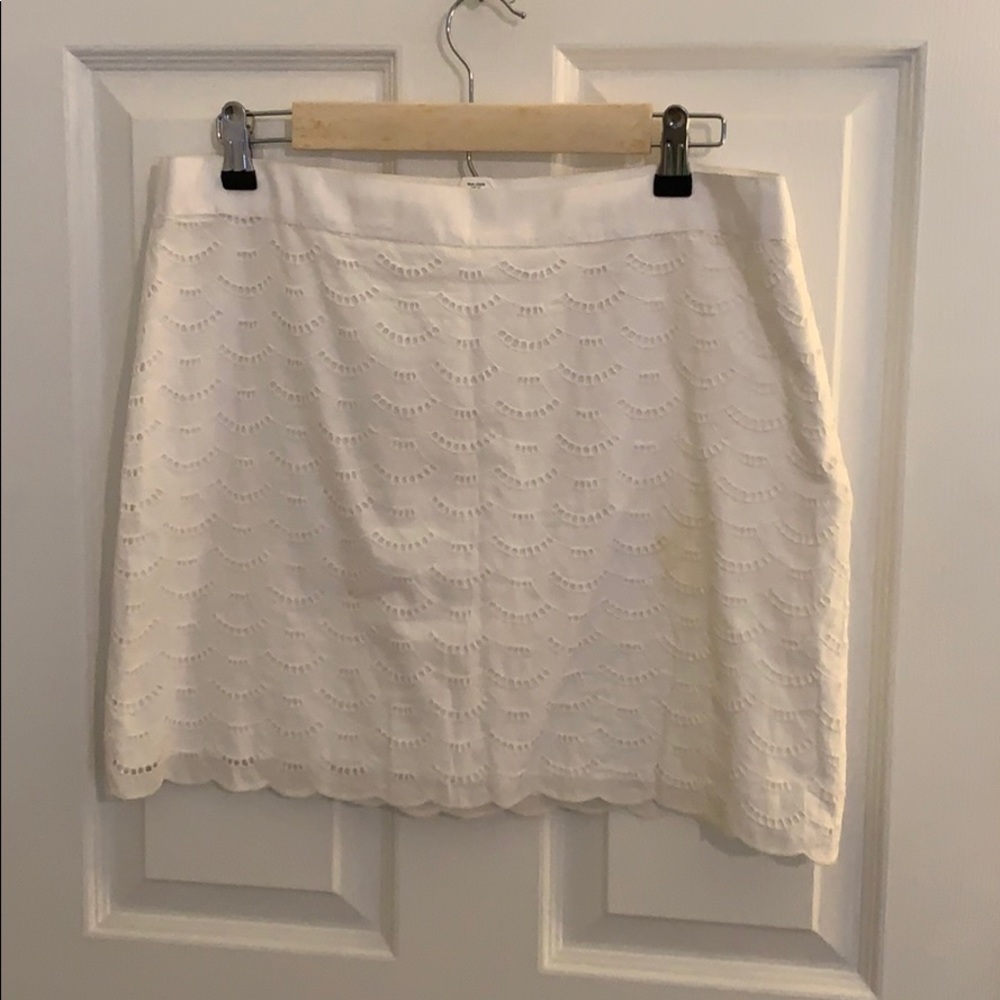 J.Crew white Eyelet skirt
